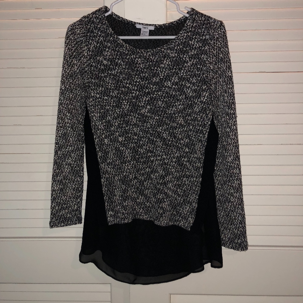 Sheer Tank with Sweater Overlay by Bar III